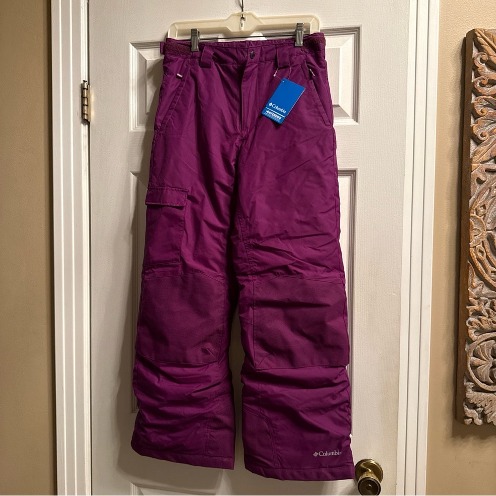 NWT Youth Lg 14/16 Columbia Bugaboo II Ski Snowboard Pant OmniTech Violet Purple
